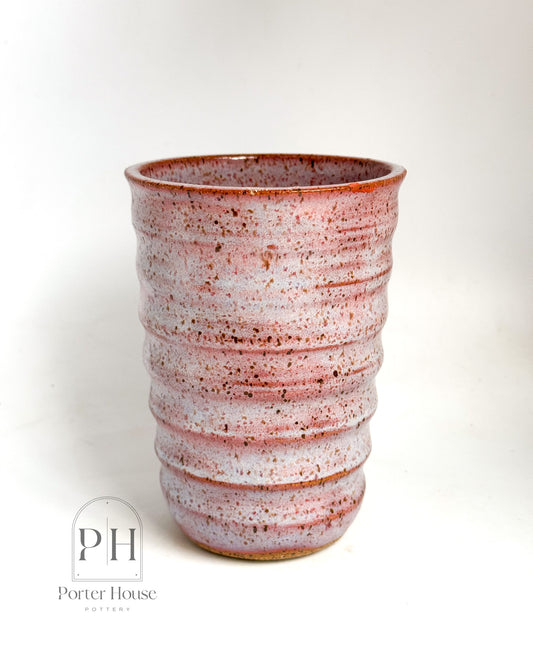 Speckled Misty Pink and Purple Wiggle Tumbler