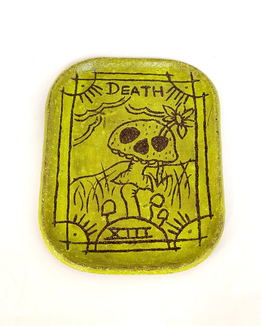 Chartreuse Mushroom Tarot Tray | Death