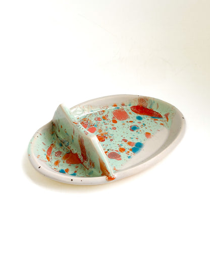 Colorful Splattered Smudge Plate