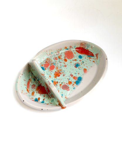 Colorful Splattered Smudge Plate