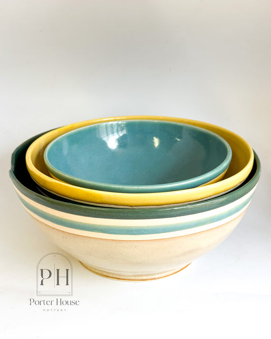 Color Block Nesting Bowls | Set of 3 | SECONDS