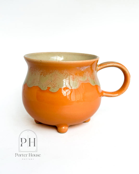 Bubbling Cauldron Color Block Mug with Lil Feeties | Cantaloupe