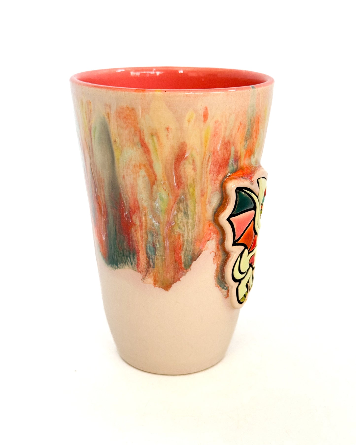 Cryptid Cutie Mug with Sherbert Drips | Jersey Devil with Pink Interior