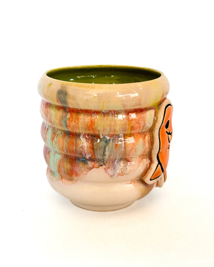 Cryptid Cutie Mug with Sherbert Drips | Lochness Monster with Green Interior