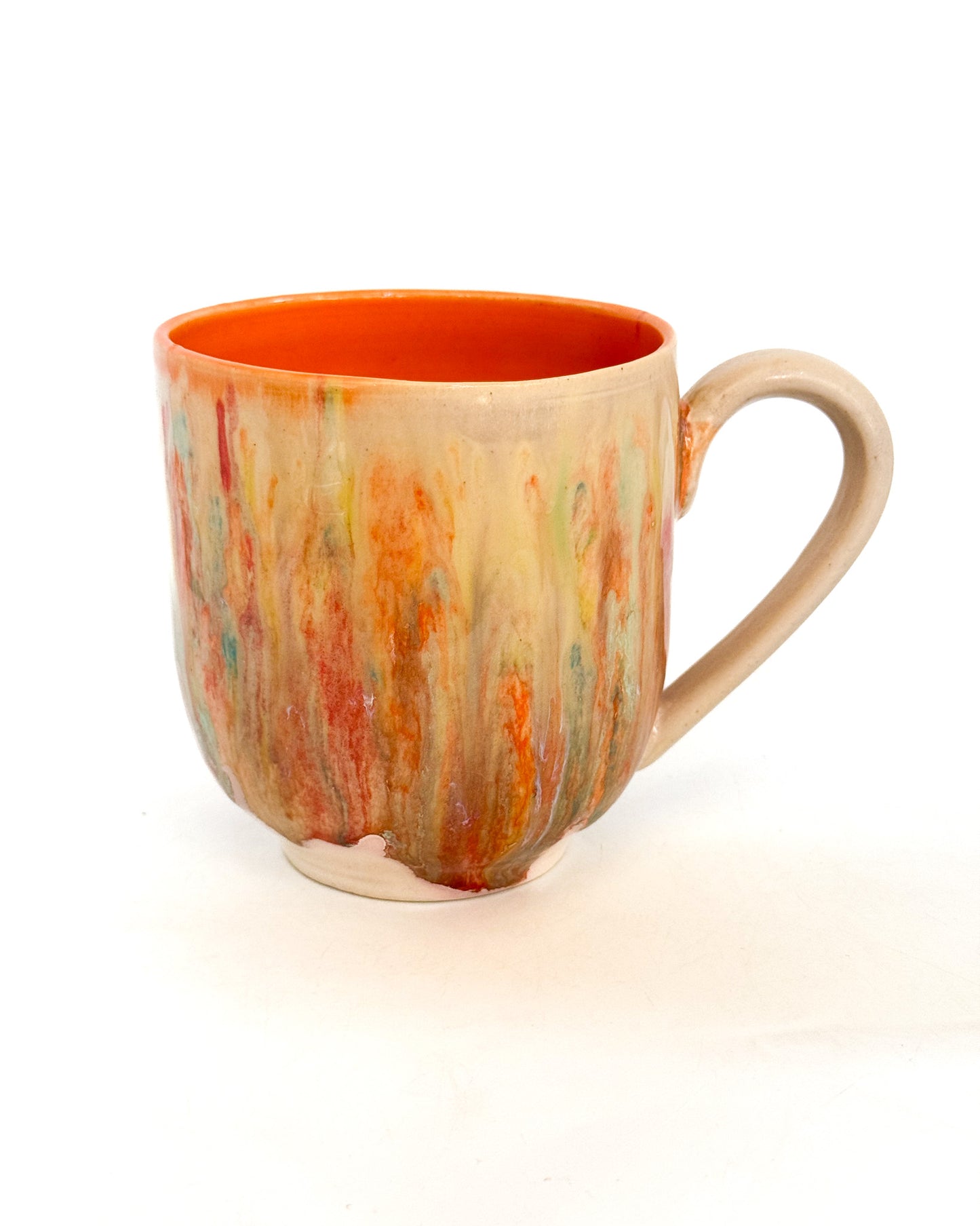 Cryptid Cutie Mug with Sherbert Drips | Lochness Monster with Orange Interior | SECONDS
