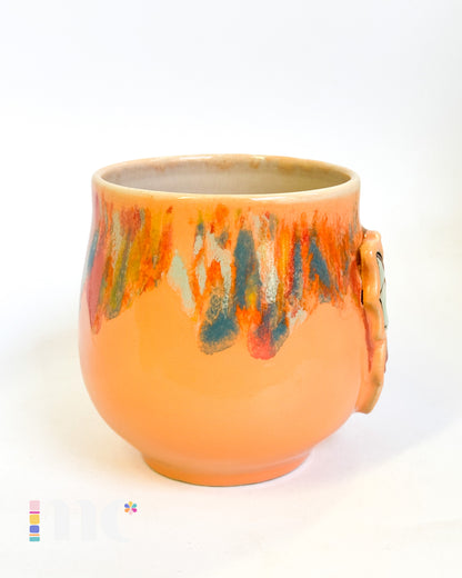 Cryptid Cutie Mug with Sherbert Drips | Jersey Devil with Peach Exterior