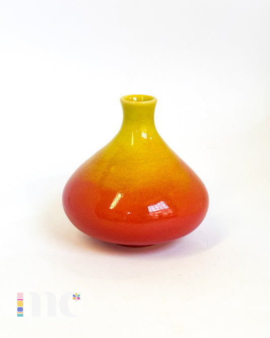 Colorful Ombre Bud Vase | Small Bright Green and Pink