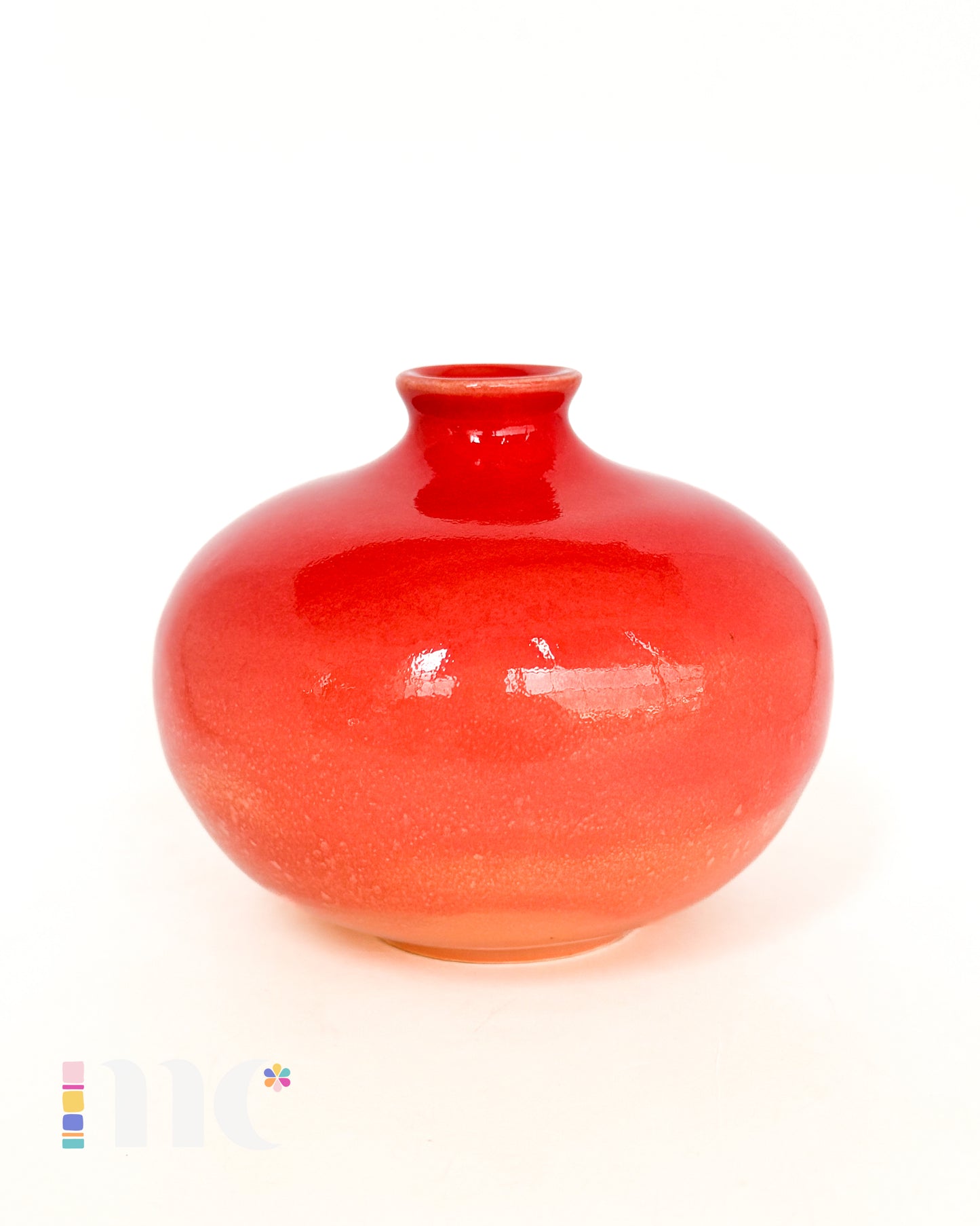 Colorful Ombre Bud Vase | Medium Pink and Peach