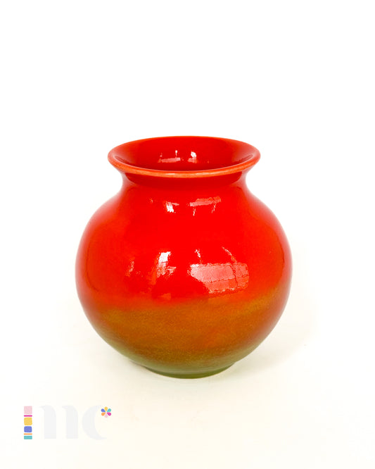 Colorful Ombre Bud Vase | Small Orange and Green