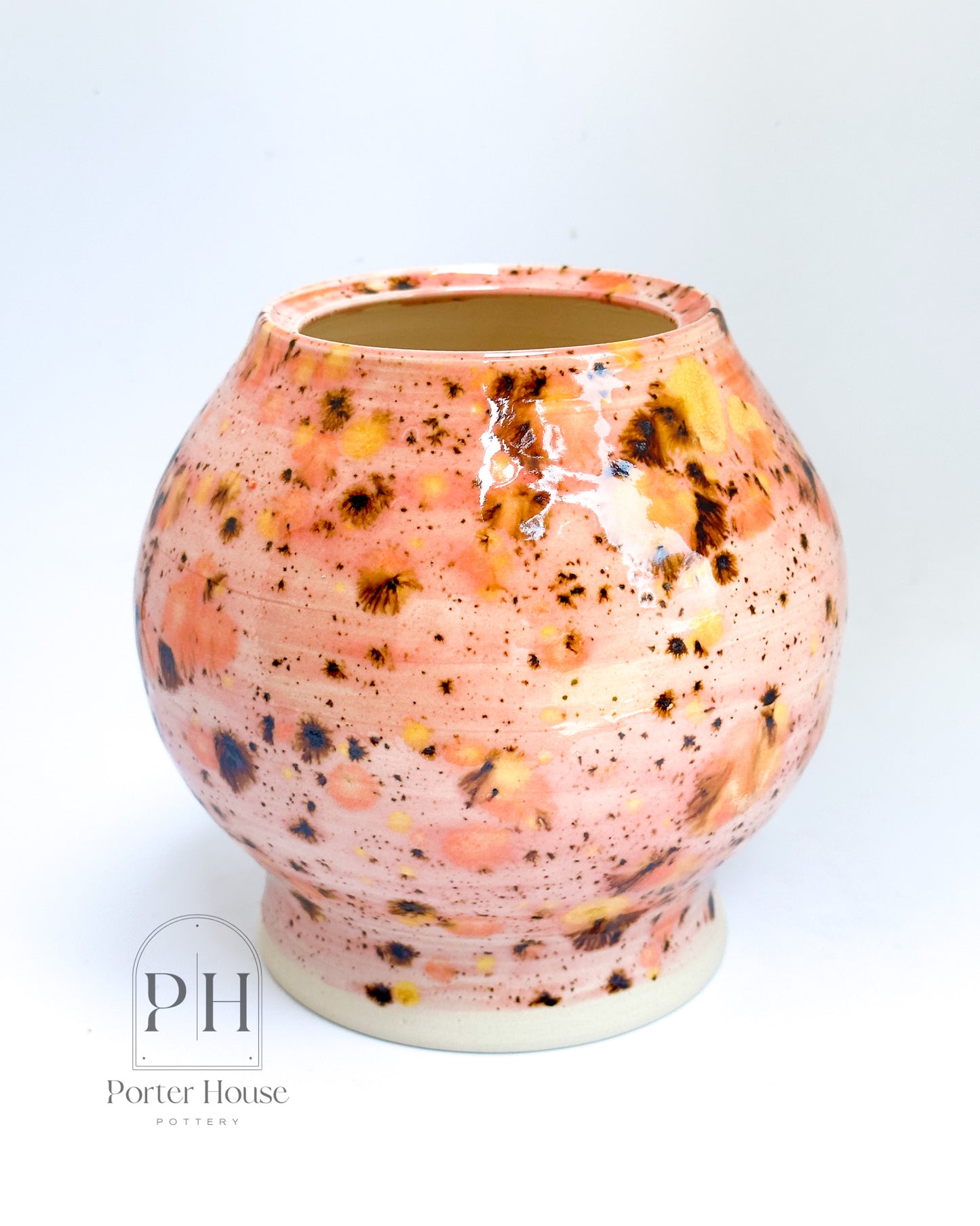 Speckled Coral Pink Vase