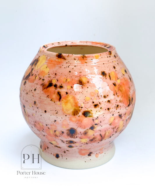 Speckled Coral Pink Vase